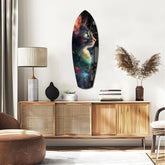 Celestial Cat Glass Wall Art